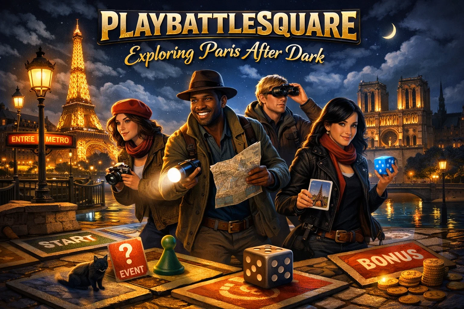Playbattlesquare Exploring Paris After Dark
